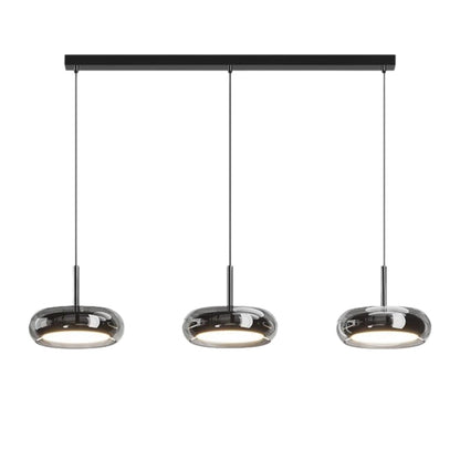 3 Hoofd Keuken Hanglamp Glas Metaal Zwart Eilandverlichting Modern Minimalistisch LED Hanglamp