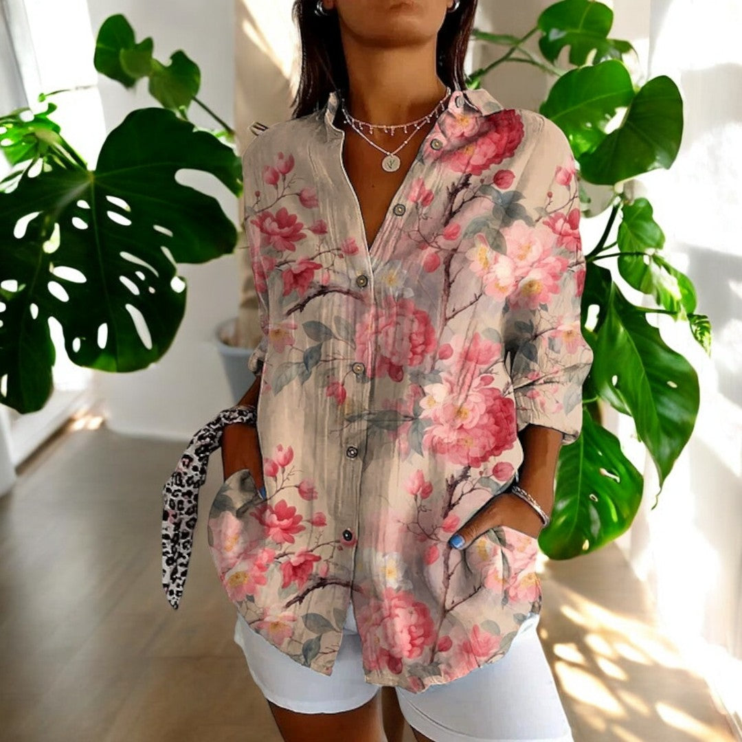 Dames Blouse Vintage Stijl Comfortabele Pasvorm