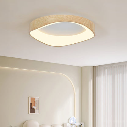 Plafondlamp LED Houtlook Scandinavisch Acryl IJzer Woonkamer Slaapkamer 40 50 60cm