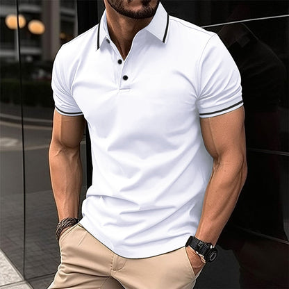 Heren Slim Fit Polo Shirt van Katoen Casper - StudioMarella