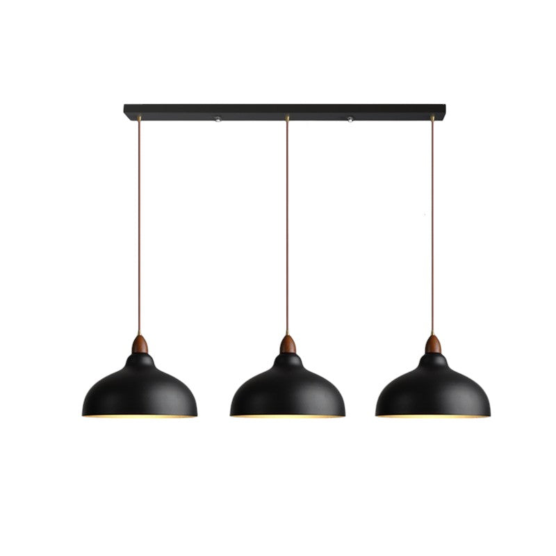 Scandinavische hanglamp hout metaal beige eetkamer keuken verlichting modern minimalistisch design E27 LED verstelbaar