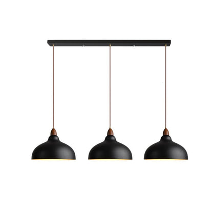 Scandinavische hanglamp hout metaal beige eetkamer keuken verlichting modern minimalistisch design E27 LED verstelbaar