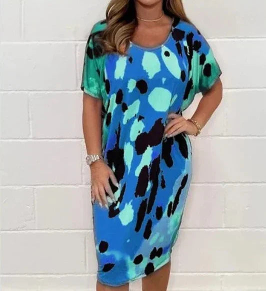 Vrouwelijke Zomerjurk met Luipaardprint Casual Korte Jurk