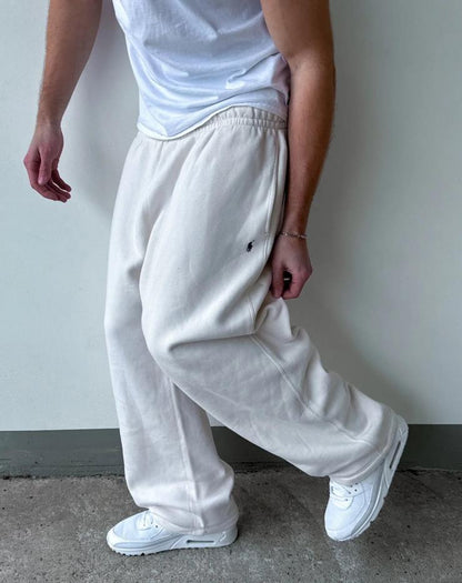 Heren Fleece Joggingbroek Zwart Klassiek met Zijzakken