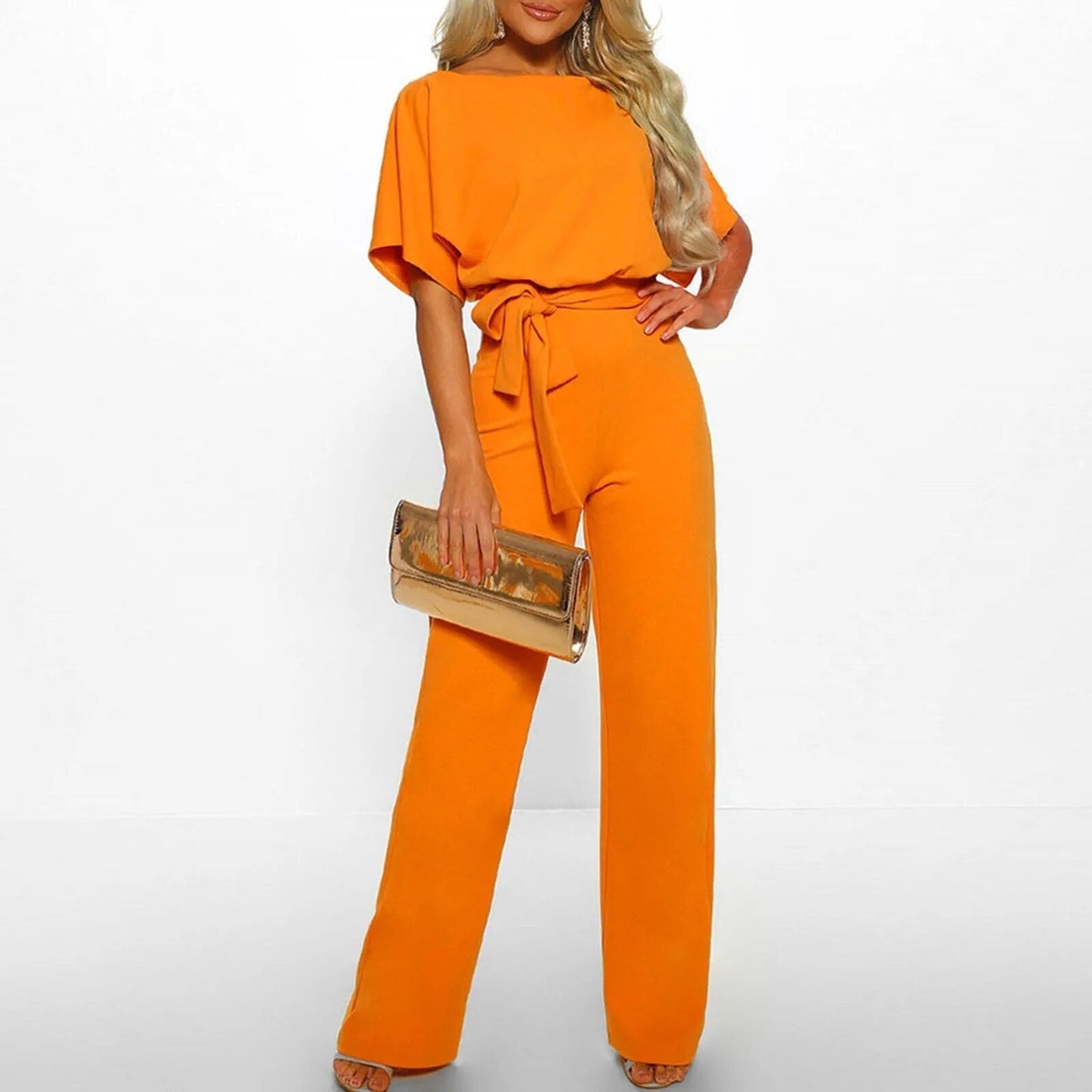 Jumpsuit Met Tailleband Comfortabele Stijl