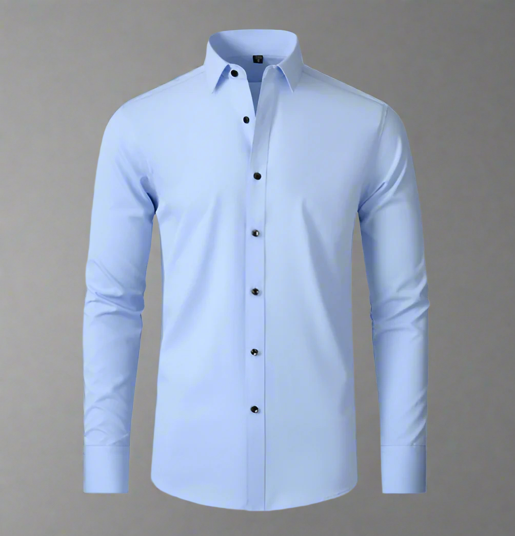 Mannen Overhemd Slim Fit Stretch Stof Hoge Kwaliteit