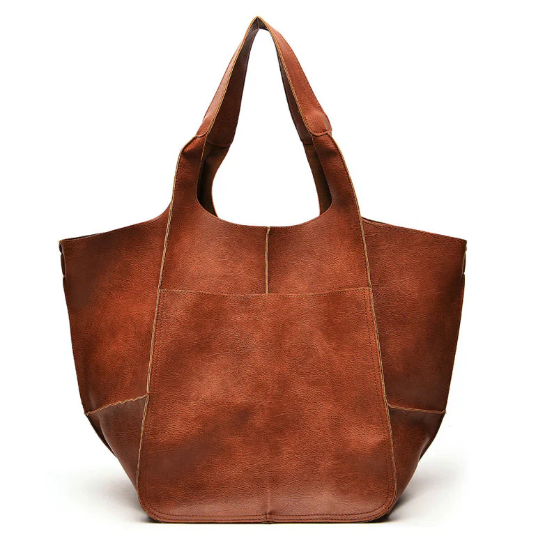 Dames Schoudertas Groot Faux Leer Vintage Look