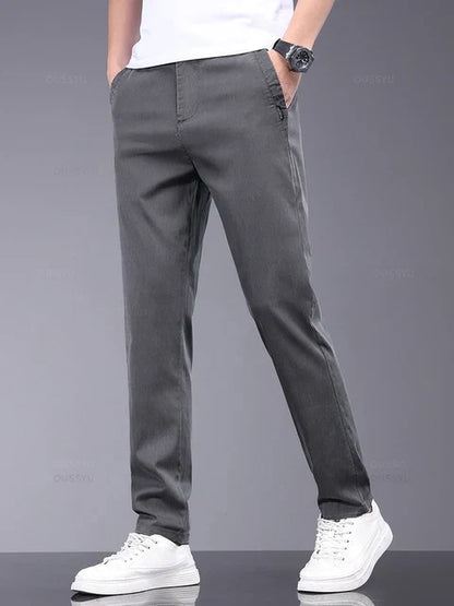 Heren Chino Broek Lichtgewicht Klassieke Stijl Comfortabele Pasvorm
