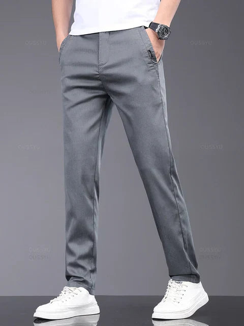 Heren Chino Broek Lichtgewicht Klassieke Stijl Comfortabele Pasvorm