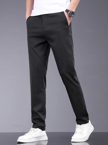 Heren Chino Broek Lichtgewicht Klassieke Stijl Comfortabele Pasvorm