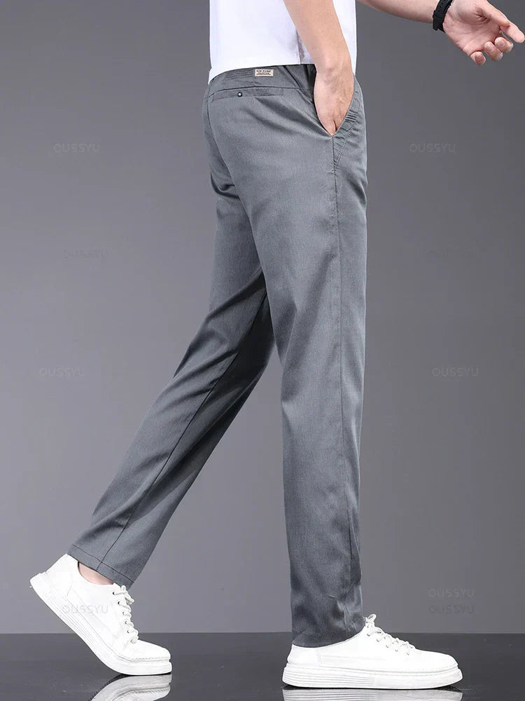 Heren Chino Broek Lichtgewicht Klassieke Stijl Comfortabele Pasvorm