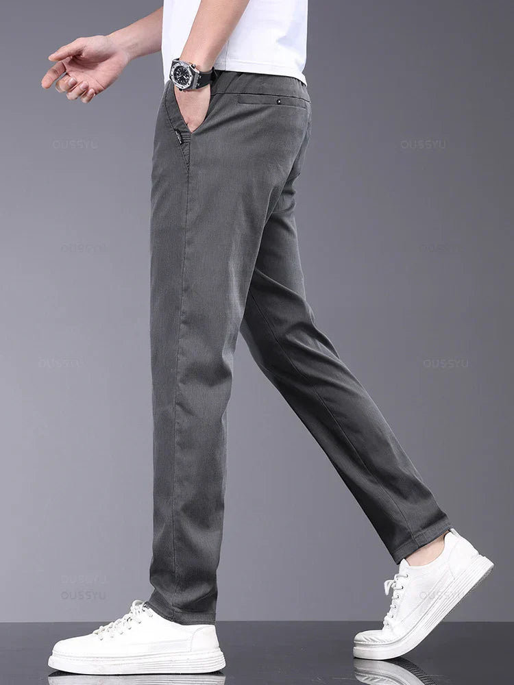 Heren Chino Broek Lichtgewicht Klassieke Stijl Comfortabele Pasvorm
