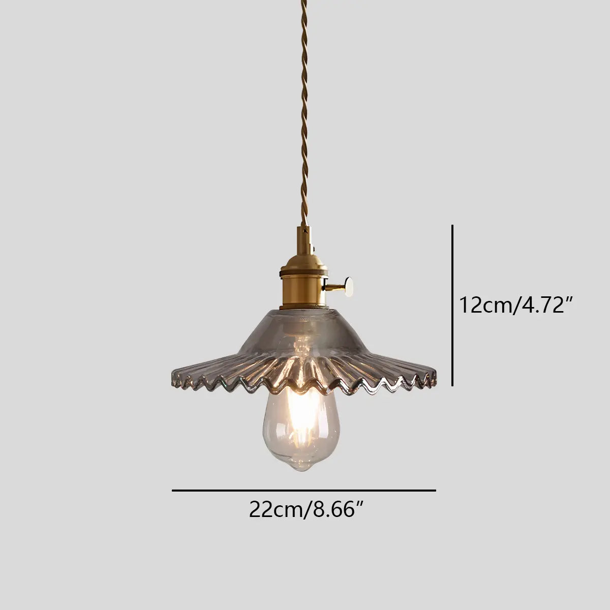 Hanglamp Glas Brons Verstelbare Kabel Woonkamer Eettafel Transparante Glazen Hanglamp Sfeerverlichting Vintage