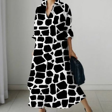 Dames Overhemdjurk Korte Mouw Zomerjurk Elegance