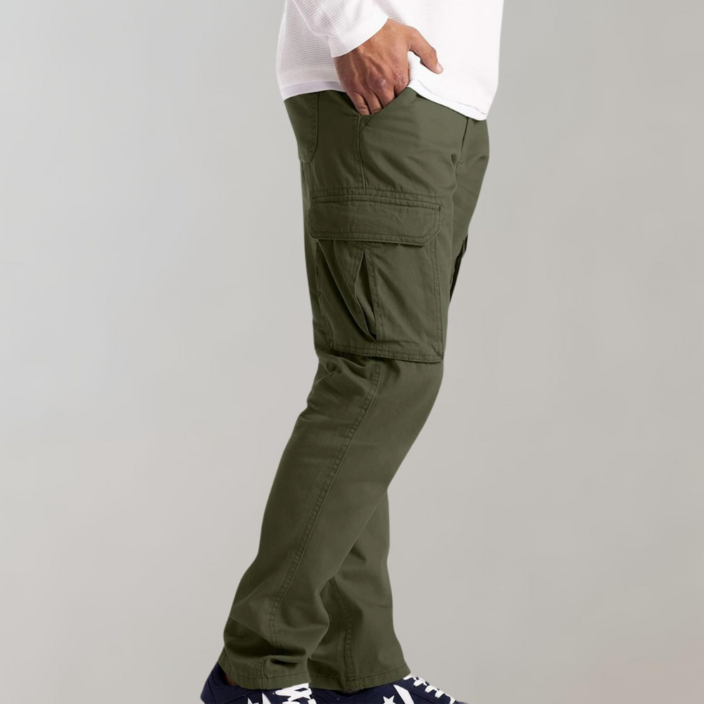 Heren Cargobroek Zwart Straight Fit Ryan