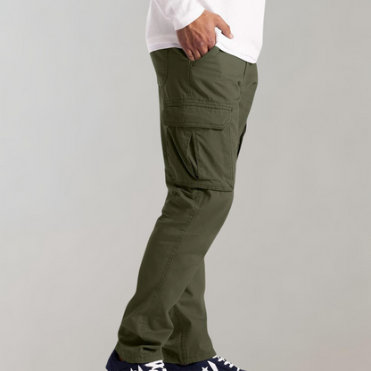 Heren Cargobroek Zwart Straight Fit Ryan