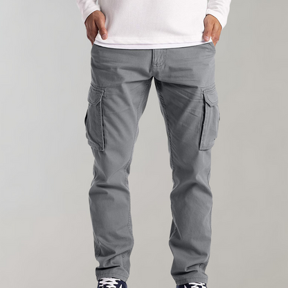 Heren Cargobroek Zwart Straight Fit Ryan