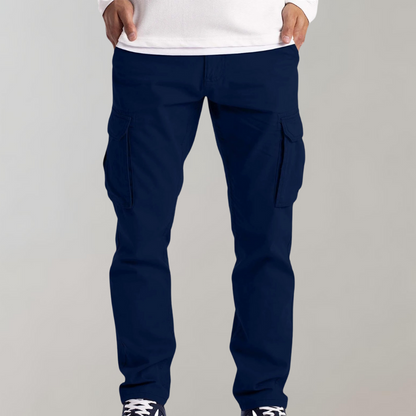 Heren Cargobroek Zwart Straight Fit Ryan