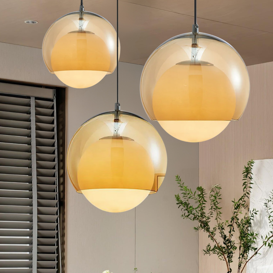 Kleurrijke Hanglamp van Glas