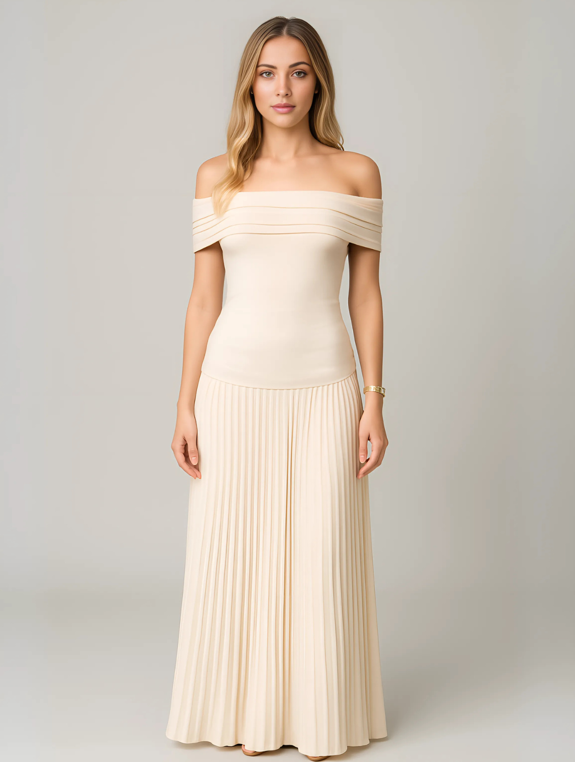 Off Shoulder Maxi Jurk Zomerjurk Vrouwen - StudioMarella