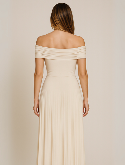 Off-Shoulder Maxi Jurk Zwart | Elegante Lange Jurk Dames 2