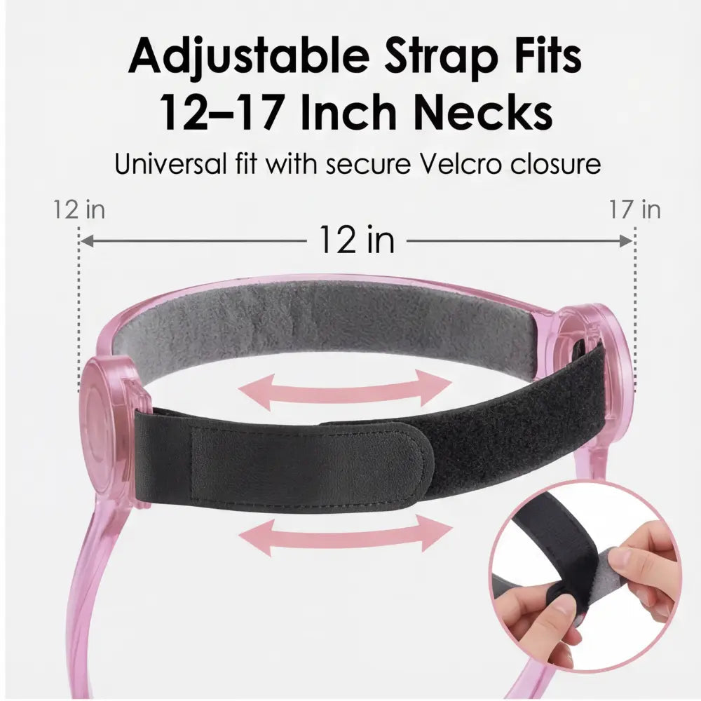 Verstelbare Neksteun Open Frame PVC Zacht Flanel Ergonomisch Ondersteuning 98g Geventileerd
