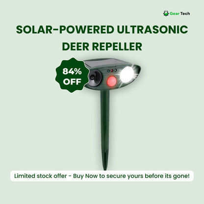 Zonne-energie Ultrasone Hertenafweerder – Effectieve Dierverdrijver voor Tuin & Erf binnen 48 Uur