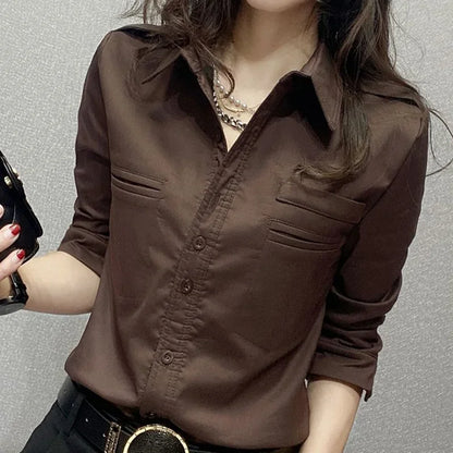 Vrouwelijke Blouse voor Kantoor Elegante Stijl