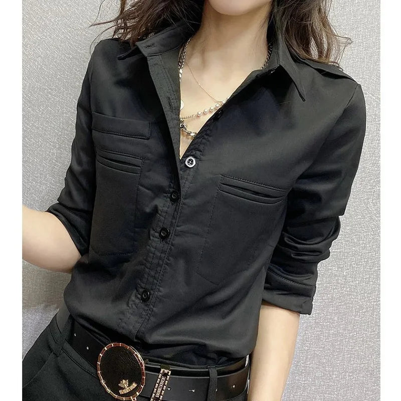 Vrouwelijke Blouse voor Kantoor Elegante Stijl