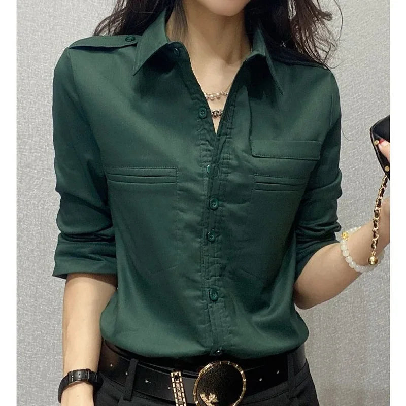 Vrouwelijke Blouse voor Kantoor Elegante Stijl