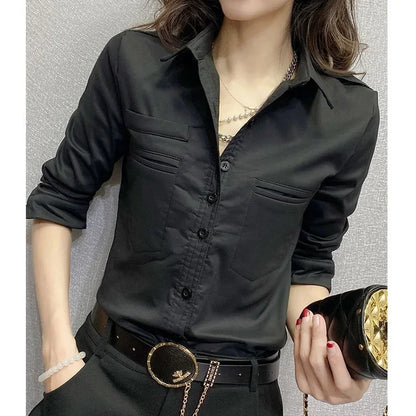 Vrouwelijke Blouse voor Kantoor Elegante Stijl