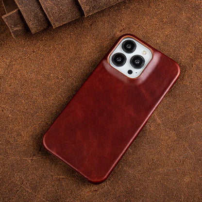 Lederen iPhone Hoesje met Oliewax Afwerking | Luxe Bescherming voor iPhone 13-16 | MagSafe Compatible
