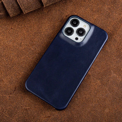 Lederen iPhone Hoesje met Oliewax Afwerking | Luxe Bescherming voor iPhone 13-16 | MagSafe Compatible