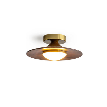 Moderne Plafondlamp met Metaal en Houtaccent – LED Lamp voor Keuken & Woonruimte