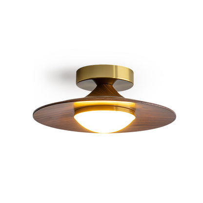 Moderne Plafondlamp met Metaal en Houtaccent – LED Lamp voor Keuken & Woonruimte