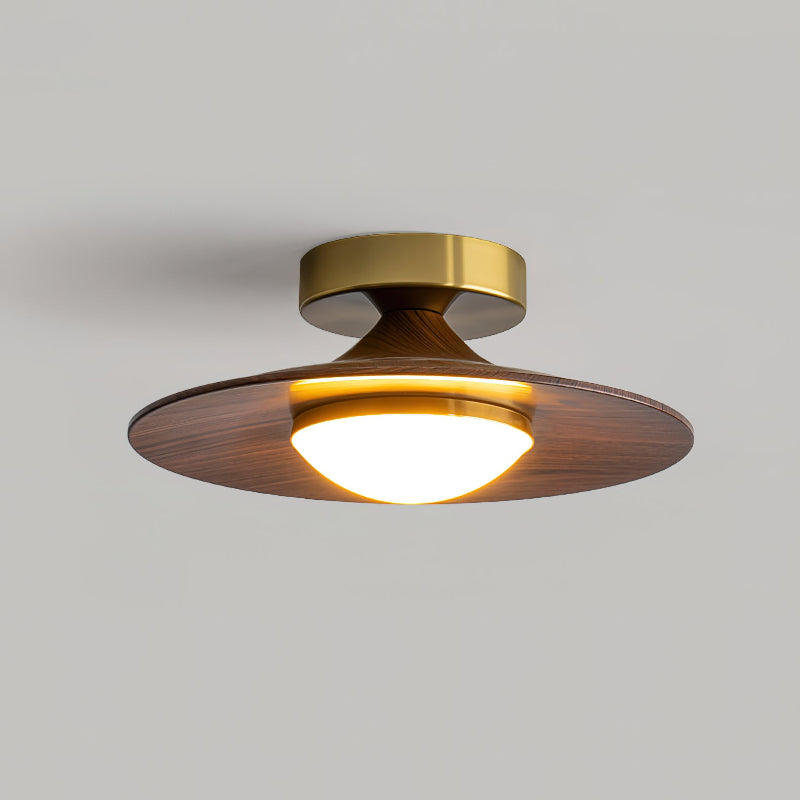 Moderne Plafondlamp met Metaal en Houtaccent – LED Lamp voor Keuken & Woonruimte