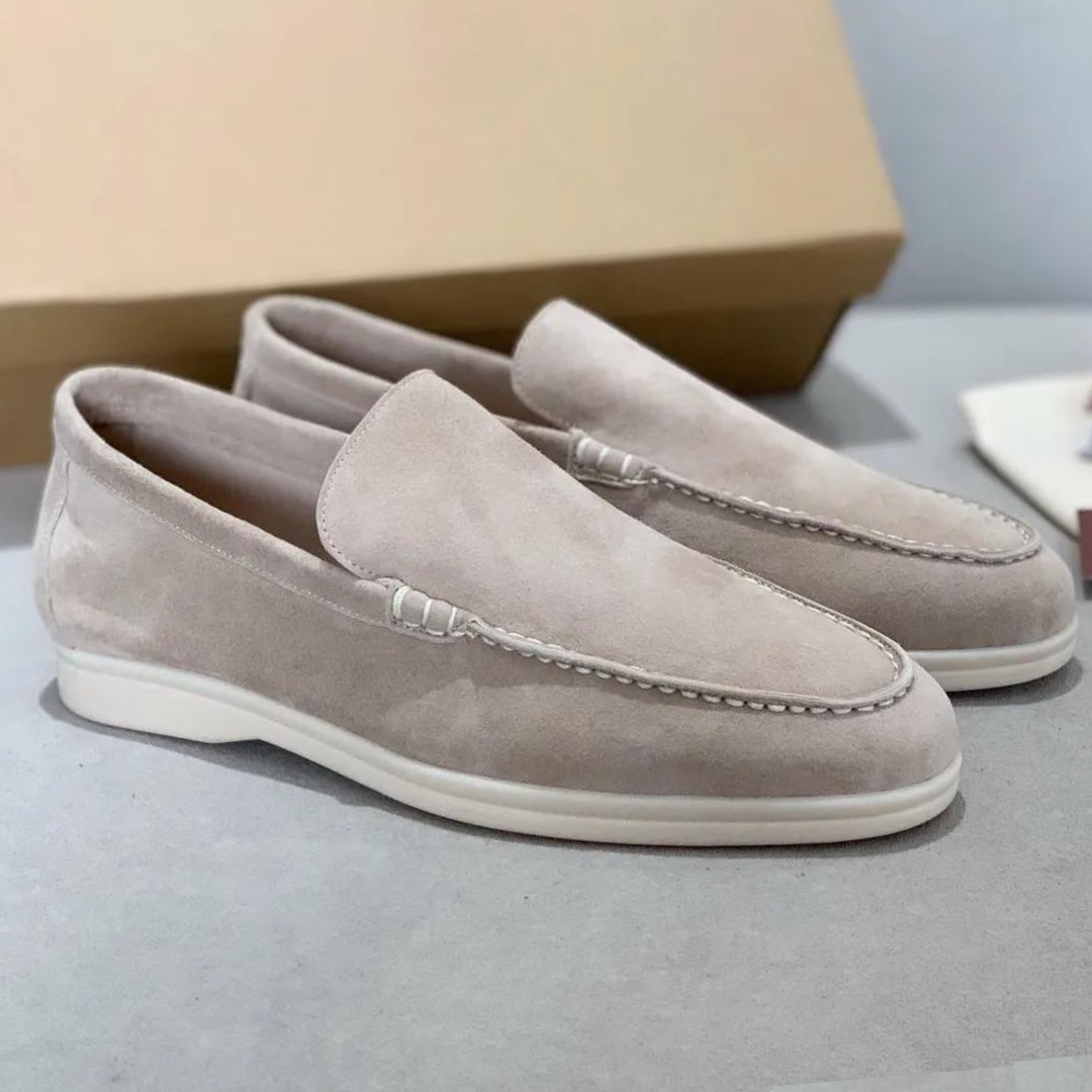 Luxe Leren Loafers Suède Stijl Met Comfortabele Binnenzool - StudioMarella