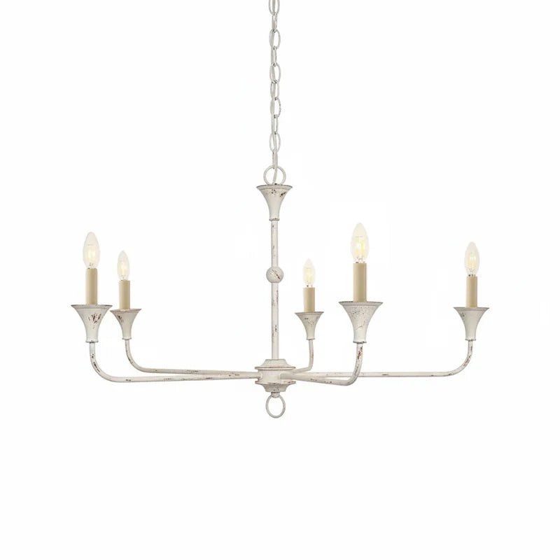 Kaarslamp Kroonluchter Messing Metaal Goud Zwart Wit Nikkel Woonkamer Eetkamer 5 6 Armen Hanglamp Vintage Kaarsenkroonluchter