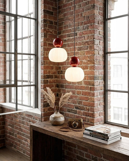 Geometrische Hanglamp Bauhaus Design Metaal Glas E27 – 1 of 3 Lichtpunten Dimbaar Sfeerverlichting