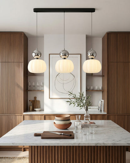 Geometrische Hanglamp Bauhaus Design Metaal Glas E27 – 1 of 3 Lichtpunten Dimbaar Sfeerverlichting