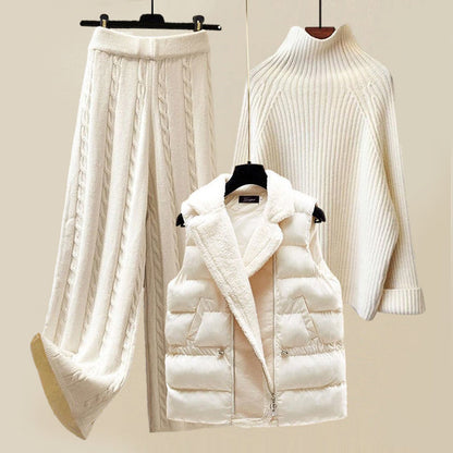 Dames Gebreide Set 3-Delig Comfortabel en Stijlvol