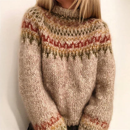 Dames Trui Warm en Stijlvol met Nordic Patroon