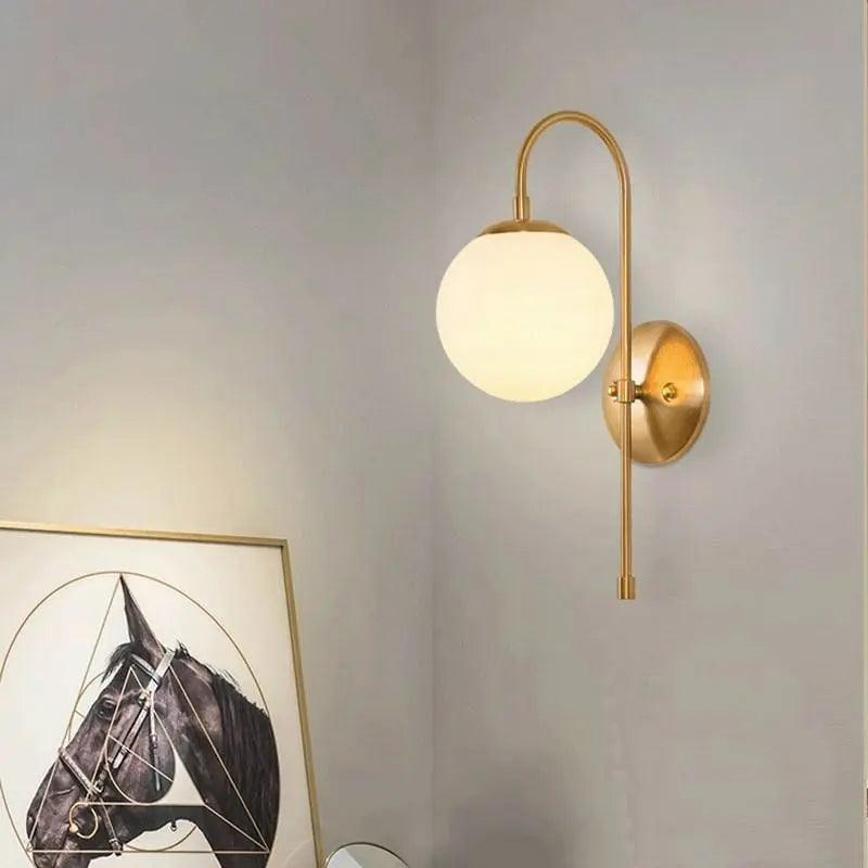 Moderne Scandinavische Wandlamp Goudkleurig Metaal Minimalistische Verlichting Woonkamer Slaapkamer Kantoor