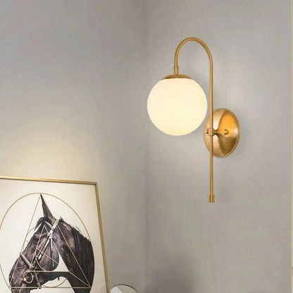 Moderne Scandinavische Wandlamp Goudkleurig Metaal Minimalistische Verlichting Woonkamer Slaapkamer Kantoor