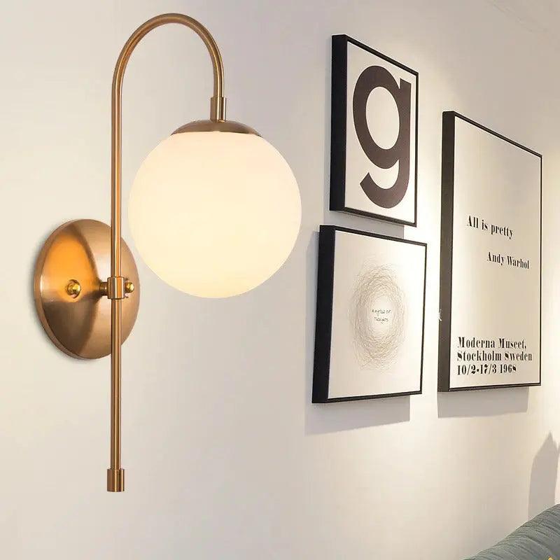 Moderne Scandinavische Wandlamp Goudkleurig Metaal Minimalistische Verlichting Woonkamer Slaapkamer Kantoor