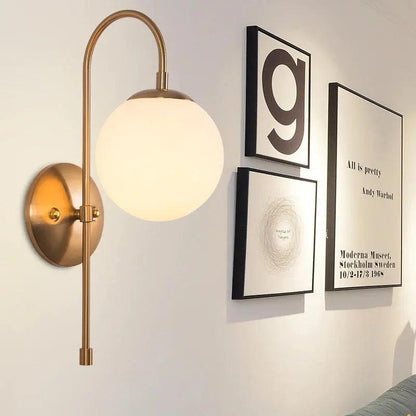 Moderne Scandinavische Wandlamp Goudkleurig Metaal Minimalistische Verlichting Woonkamer Slaapkamer Kantoor