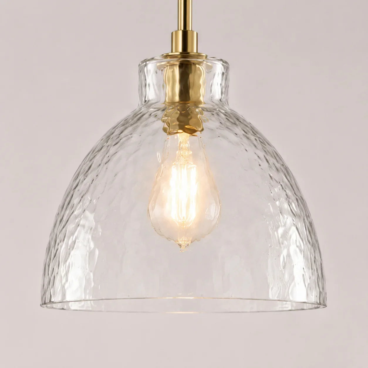 Geslepen Glazen Hanglamp Farmhouse Stijl – Amber of Helder Glas – Messing, Zwart of Nikkel Afwerking