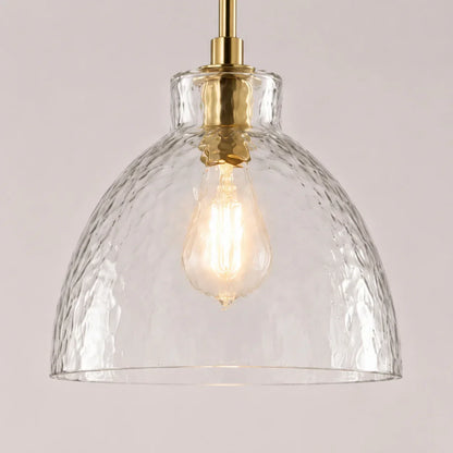 Geslepen Glazen Hanglamp Farmhouse Stijl – Amber of Helder Glas – Messing, Zwart of Nikkel Afwerking