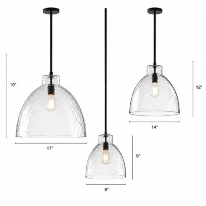Geslepen Glazen Hanglamp Farmhouse Stijl – Amber of Helder Glas – Messing, Zwart of Nikkel Afwerking