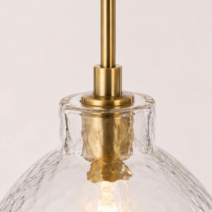 Geslepen Glazen Hanglamp Farmhouse Stijl – Amber of Helder Glas – Messing, Zwart of Nikkel Afwerking
